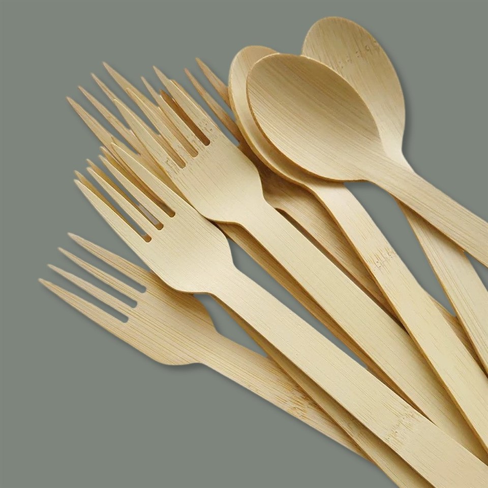 wholesales bamboo cutlery set disposable